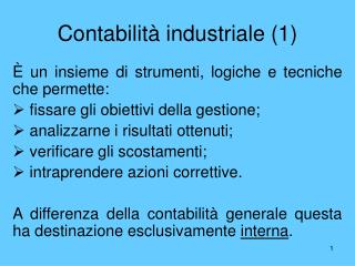 Contabilità industriale (1)