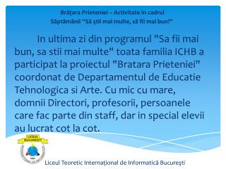 Liceul Teoretic Interna ţional de Informatică Bucureşti
