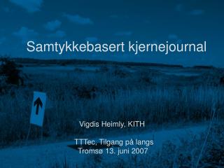Samtykkebasert kjernejournal Vigdis Heimly, KITH TTTec, Tilgang på langs Tromsø 13. juni 2007