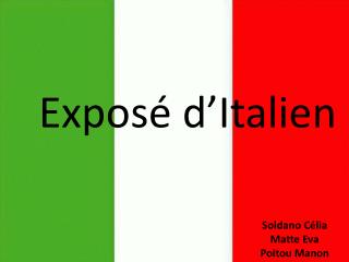 Exposé d’Italien