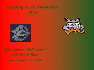 Reading Is FUNdamental (RIF)