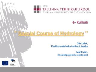 Special Course of Hydrology