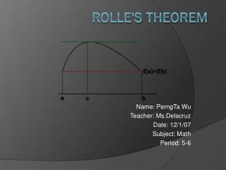 Rolle's theorem