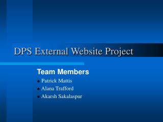 DPS External Website Project