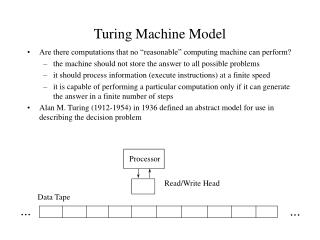 Turing Machine Model