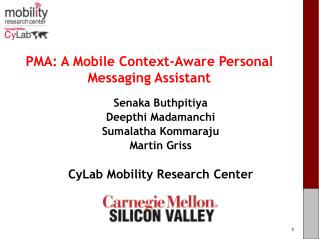 PMA: A Mobile Context-Aware Personal Messaging Assistant