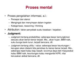 Proses mental