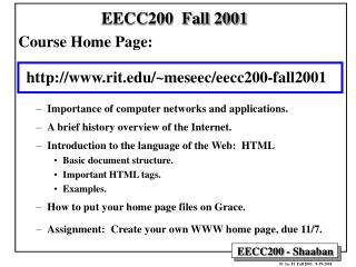 EECC200 Fall 2001 Course Home Page: rit/~meseec/eecc200-fall2001