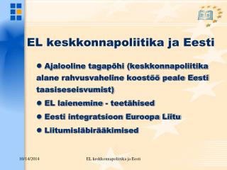 EL keskkonnapoliitika ja Eesti