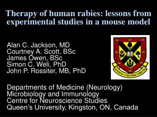 Therapy of human rabies: lessons from experimental studies in a mouse model