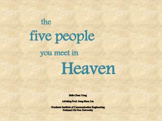 the five people you meet in Heaven