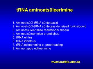 tRNA aminoatsüleerimine