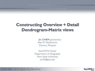 Constructing Overview + Detail Dendrogram-Matrix views