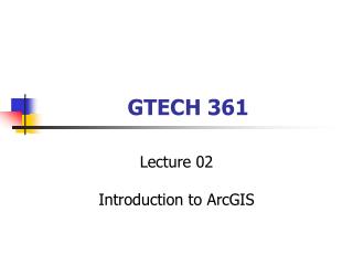 GTECH 361