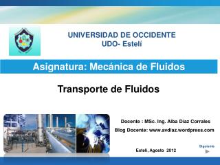 Transporte de Fluidos