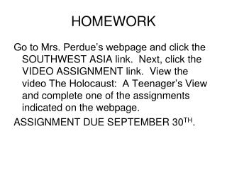 HOMEWORK