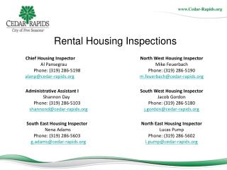 Rental Housing Inspections
