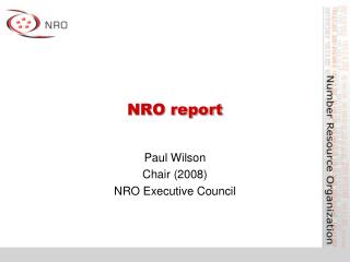 NRO report