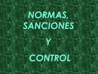 NORMAS, SANCIONES Y CONTROL