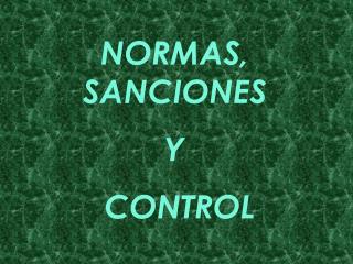 NORMAS, SANCIONES Y CONTROL