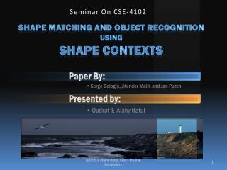 Shape Matching and Object Recognition Using Shape Contexts
