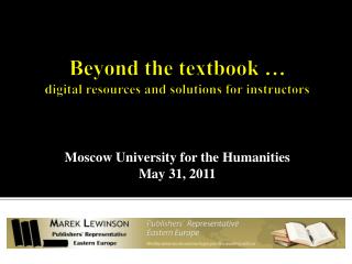 Beyond the textbook … digital resources and solutions for instructors