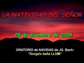 LA NATIVIDAD DEL SEÑOR