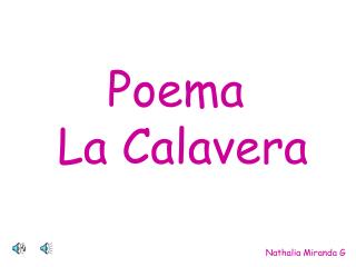 Poema La Calavera