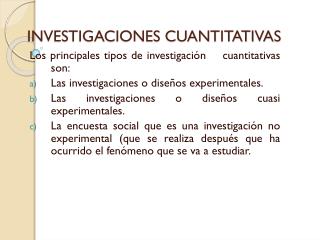 INVESTIGACIONES CUANTITATIVAS