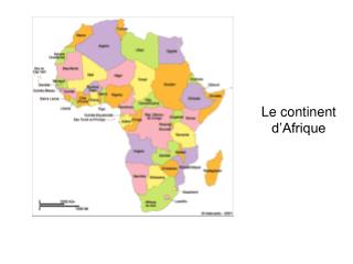 Le continent d’Afrique