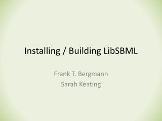 Installing / Building LibSBML