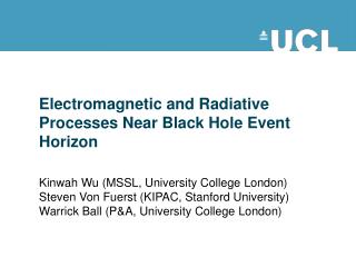 Electromagnetic and Radiative Processes Near Black Hole Event Horizon