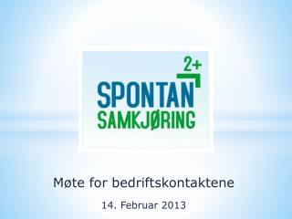 Møte for bedriftskontaktene