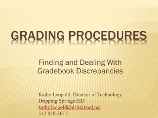 Grading Procedures