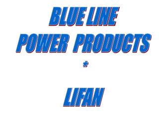 BLUE LINE POWER PRODUCTS * LIFAN