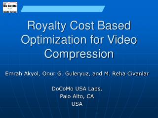 Royalty Cost Based Optimization for Video Compression