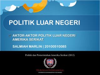 POLITIK LUAR NEGERI