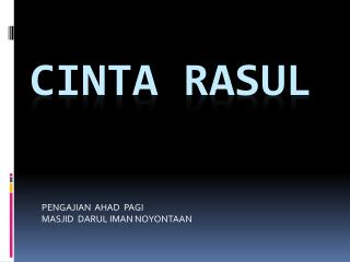 Cinta Rasul