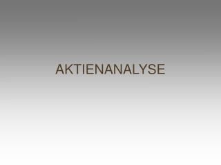 AKTIENANALYSE