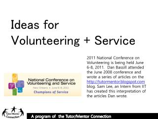 Ideas for Volunteering + Service