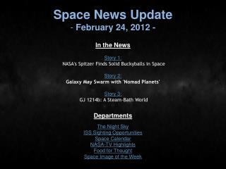 Space News Update February 24, 2012 -
