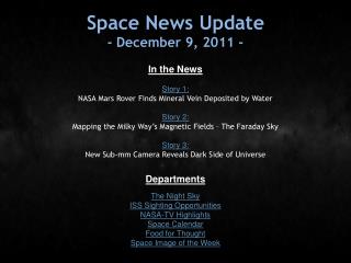 Space News Update - December 9, 2011 -