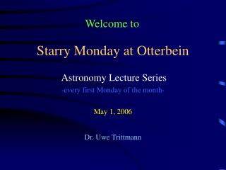 Starry Monday at Otterbein