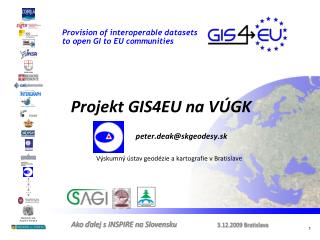 Projekt GIS4EU na VÚGK