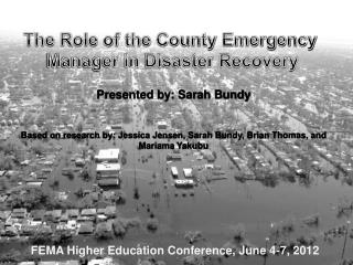 The Role of County Emergency Managers in Disaster Recovery