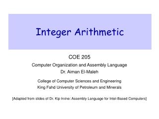 Integer Arithmetic