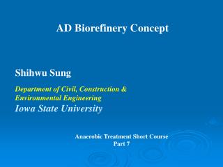 AD Biorefinery Concept