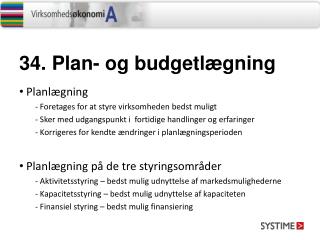 34. Plan- og budgetlægning