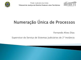 Numeração Única de Processos