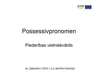Possessivpronomen